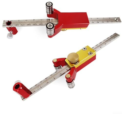 Jauge de marquage, outil de traçage en alliage d'aluminium de 215 mm pour le travail du bois, le dessin au trait parallèle, 3 en 1, réglable pour les projets de menuiserie