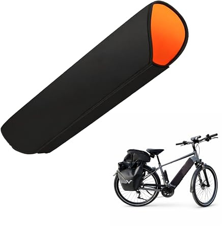 leruiyezs Protector de Batería para Bicicletas Eléctricas,Funda Protectora de Batería para E-Bike en Neopreno 5 mm,Resistente a Frío,Polvo y Humedad,Ajustable para Tubos de 28-36 cm,Uso Diario
