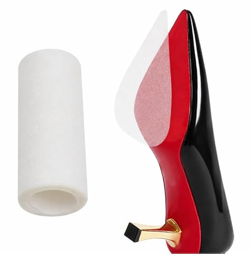 Pellicola Protettiva Autoadesiva per Suole,Sottopiede Antiscivolo 10×100 cm con Forbici Solette Trasparenti per Scarpe Tacchi Alti Antiscivolo per Suole Lisce Suola in Gomma Adesiva