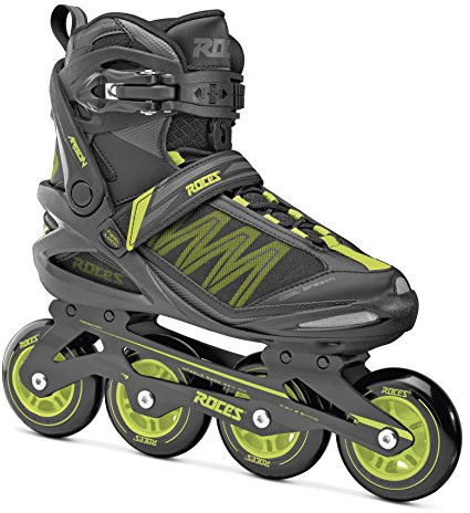 Roces Erwachsene Argon Inline Skates, Black/Lime, 47