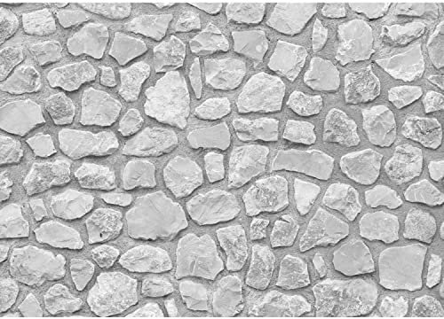Runa Art Papel tapiz fotográfico 396 x 280 cm Pared de piedra | Lana Decoración De Pared Sala Cuarto | Fabricación alemana | gris 9487012c