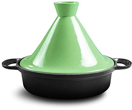 XCXDX Moroccan Tagine, 3L Cast Iron Pot, Bright Color Micro Pressure Cooker, Ceramic Pot Lid, Health Cookware Green
