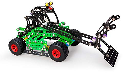 A ALEXANDER 1909 Constructor PRO Manta 5 in 1 Metall Bausatz Set, 443 Teile Metallbaukasten, Metallbausatz mit Fahrzeug, Werkzeug & Kunststoff Elementen, Konstruktionsspielzeug für Kinder ab 8 Jahren