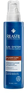 Rilastil Sun System Intensificatore e Prolungatore dell'Abbronzatura, Fluido Viso e Corpo, Texture Leggera, per Tutti i Tipi di Pelle, Confezione da 200ml