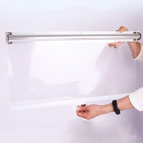 ZHUOZ1T Tenda a Rullo Trasparente con Fori,Tende Avvolgibili Traspirante,Tenda Schermo di Partizione,per Banco Frigo,con Accessori,Personalizzabile,Larghezza x Altezza (55x150cm)