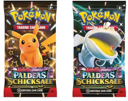 Paldeas Schicksale 4.5 - Booster Packs - mit 10 brandneuen Brandneuen Karten pro Booster - DEUTSCH + Heartforcards® Versandschutz (2 Booster)