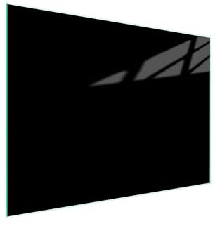 DarHaus Plaque de recouvrement, 40 x 30 cm, en verre, pour cuisinières électrique, à induction ; convient comme décoration, protection anti-éclaboussures ou planche à découper, Noire