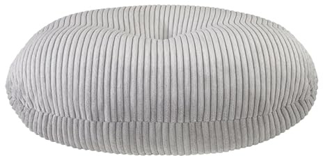 XDREAM Golvkudde av kord Ø 105 cm | yogakit, meditationskudde, sittkudde, sittpuff med högkvalitativt manchesteröverdrag | Oeko TEX certifierad | Höjd 25 cm