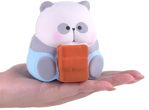 Anboor Panda Squishies - Juguete de aumento lento para niños, suave y dulce panda, espuma de panda, con ladrillos, juguete jumbo antiestrés de animal, juguete sensorial para regalos de fiesta