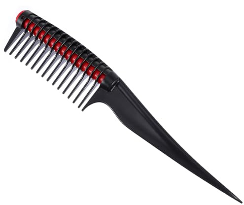 COLLBATH Peine para Teñir Cabello con Mango Peine de Plástico Duradero para Estilismo Profesional y Doméstico Herramienta Ligera para Aplicar Coloración Uniforme