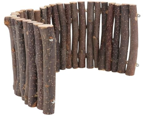 BESTOMZ Clôture en Bois Naturel pour Petits Animaux, Barrière de 30 Cm pour Hamster et Rongeurs, à Mâcher Écologique, Décor Sécurisé pour Cage et Habitat D’Animaux de Compagnie