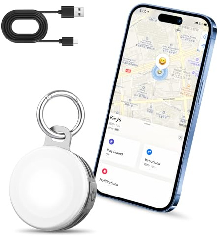 Air Traceur Tag Lot de 1, Fonctionne avec l’app Localiser Apple (Uniquement iOS), Localisateurs D’Objets pour Valises/Portefeuilles/Clés/Sacs/Bagages, Gris foncé