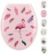 WC-Sitz Pflegeleichter Thermoplast Flamingo WC Sitz Toilettensitz Klodeckel Klobrille Toilettendeckel (Flamingo und Feder)