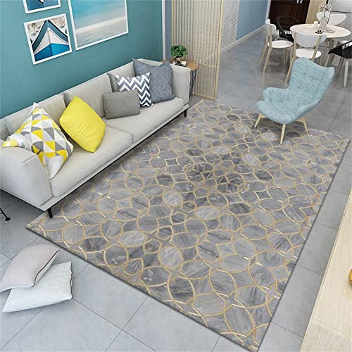 Teppich Glitzer Teppich Lang Moderner Grauer Wohnzimmerteppich, schalldicht, weich, waschbar, anpassbar 120X140CM Mädchen Teppich Kinderzimmer