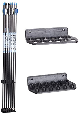 FENJANER Archery Wall-Mounted Arrow Rack Arrow Wall Holder 12 Arrows Display Hanger (Black)