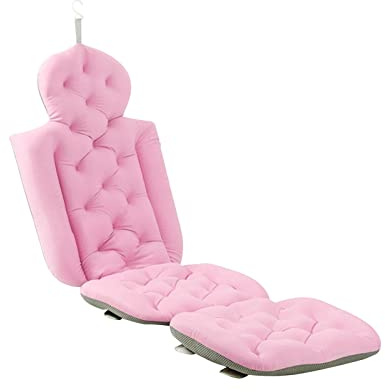 MagiDeal Oreiller de Bain Coussin de Baignoire Confortable Tapis Complet pour Salle de Bain SPA, Rose