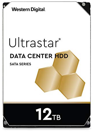 Western Digital WD Ultrastar 12TB DC HC520 SATA HDD, 3,5 pollici, disco rigido interno per server 256 MB di cache, classe Enterprise (ricondizionato)