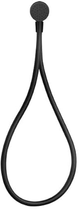 Gessi HI-FI, Wandanschlussbogen-Set 1/2, schwarz mattem Brauseschlauch 1,50 m, Antikalk-Handbrause und Wandanschlussbogen, 63199, Farbe: Chrom