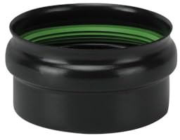 Tubo per Stufa a Pellet in Acciaio rivestito con smalto porcellanato Nero per Canna Fumaria (Tappo Cieco, Diametro 8 Ø cm)