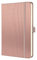 Sigel CO400 Notizbuch A5 kariert rose metallic, Hardcover, 194 nummerierte Seiten, nachhaltiges Papier, mit Inhaltsverzeichnis, Stiftschlaufe, Falttasche, Gummibandverschluss, Conceptum
