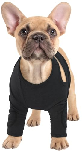 Anti-Leck-Ärmel für Hunde, Ellenbogenbandage, Beinschoner für Hygroma, Ellenbogen, Schwielen, Druckstellen (Schwarz, M)