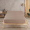 Vency Premium Jersey Spannbettlaken Topper 180X200cm Cappuccino - Spannbetttuch 100% Baumwolle, Bettlaken 180X200 Bis 15 cm Matratzenhöhe Cappuccino