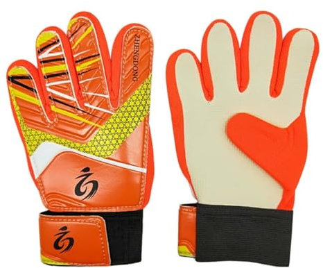 Supvox Fußballhandschuhe Für Jungen Und Mädchen Torwarthandschuhe Rot Handflächenlänge Mit Zufälligem Muster Für Optimale Und Komfort Beim Spiel