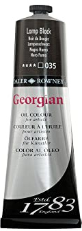Daler-Rowney Georgian Oil Paint, Aluminium Tube, 7.61oz - 225 ml, Lamp Black