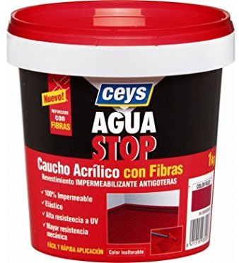 AGUASTOP CAUCHO FIBRAS GRIS 1KG