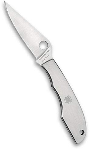 Spyderco Erwachsene Grasshopper kompaktes Slip-Joint-Messer aus Edelstahl, Silber
