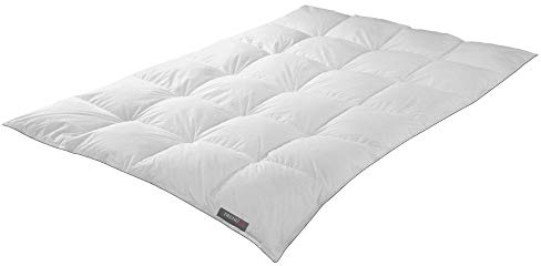 Badenia Trendline Comfort Daunendecke, warme Winterdecke mit 90% Daunen & 10% Federn der Klasse I, 155 x 220 cm, Down Pass geprüft & Öko-Tex zertifiziert, produziert nach deutschem Qualitätsstandard