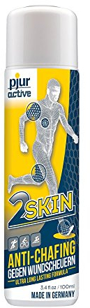 pjuractive 2SKIN (100ml) - Anti-Chafing-Gel - Nie mehr Blasenpflaster & Wundscheuern - unsichtbarer & wasserfester Hautschutz für Sport und Outdoor-Aktivitäten