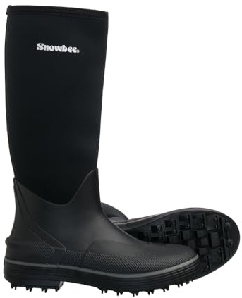 Snowbee Rockhopper Spike Sole Wading Boots with Neoprene Uppers & Side Zip, Tungsten Carbide Studs for Rock‑Fishing & Shore Wading - Sizes 8