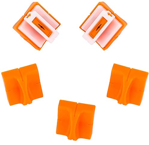 Firbon Paper Cutter Replacement Blade with Automatic Security Safeguard Design for A4 Paper Trimmer (5 Pack) (Orange)