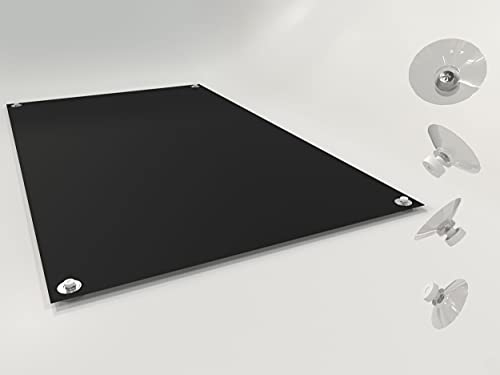 Home-Vision® Dachfensterrollo Verdunkelungsrollo Velux-kompatibel ohne Bohren mit Saugnäpfen Lichtundurchlässig Thermorollo Thermo-Rollo für Dachfensterr (Schwarz, F06-48cm x 93cm)