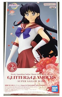 Sailor Moon actionfigur Eternal Super Sailor Mars av plast, från Bandai.