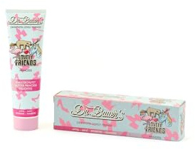 Dr. Bauer's Lovely Friends tandkräm prinsessa, glitterfigurer, 1 x 90 ml | Vegan tandvård med xylitol mot karies, glitterdjurfigurer från växtcellulosa löses upp vid rengöring