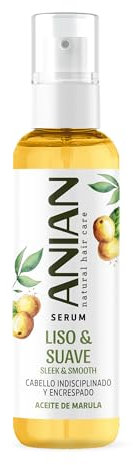 ANIAN - Siero liscio e morbido, 100 ml, per capelli lisci, indisciplinati e crespi, con olio di marula, nutre e idrata in profondità, sigilla le punte, aiuta a controllare l'effetto crespo