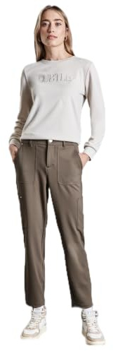 Street One dam Jersey twill cargobyxor A378673