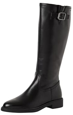 Tamaris Femme Damen Long Boot Flat 1-25503-45 Botte Haute Jusqu'au Genou, Noir, 39 EU