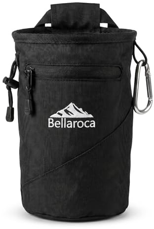 BELLAROCA® | Climbing Chalk Bag - Water & Abrasion Resistant Boulder Chalk Bag with 2 Large Pockets and Carabiner – Ideal for Bouldering, Gym, and Outdoor Climbing