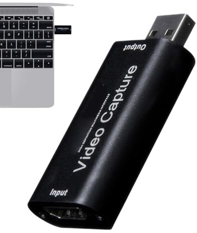 Tarjeta De Captura para Streaming,Adaptador de Captura de Video Portátil con Baja Latencia - Capturador de Audio para Creadores de Contenido de Estudio, Entusiastas de Esports, Jugadores y