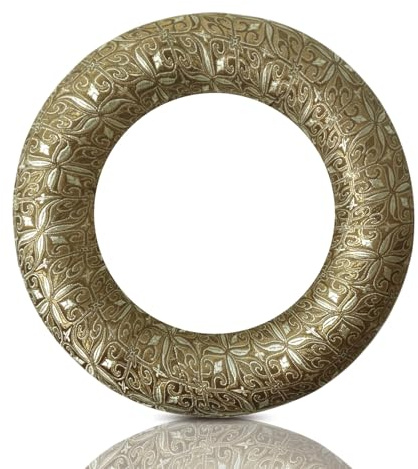 UPCEED Singing Bowl Cushion 8 Inch for Tibetan Singing Bowls, Handmade Silk Brocade Round Cushion Pillow for Sound Healing and Crystal Sound Bowls Accessories(Brown)