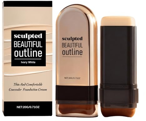 Ivory Concealer Foundation Stick con aceite mineral y cera de abejas, cobertura cremosa mezclable para un maquillaje suave y duradero (1 unidad)