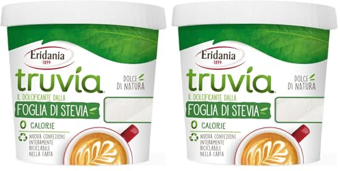 Eridania, Linea Truvía®, Dolcificante Naturale in Vasetto, Estratto dalle Foglie di Stevia, Ottimo Sostituto allo Zucchero Bianco, Addolcisce Cibi e Bevande con 0 Calorie, Formato da 270 gr