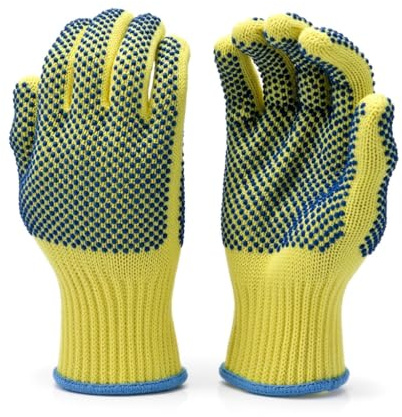 G & F Products 1670L Yellow Kevlar Knit Cut Resistant Work Gloves, Protective Gloves to Secure Hands From Scrapes, Cuts In Kitchen, Wood Carving, Carpentry & DEA
