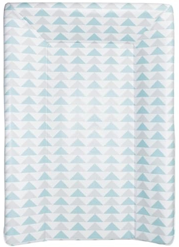 BabyCalin Colchón Cambiador de Lujo Patrón Geométrico Azul/Gris 50x70 cm