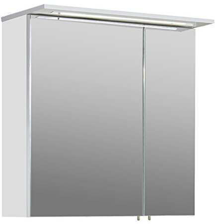 Schildmeyer 126759 Spiegelschrank, melaminharzbeschichtete Spanplatte, weiß, 60 x 15,8 x 72,3 cm