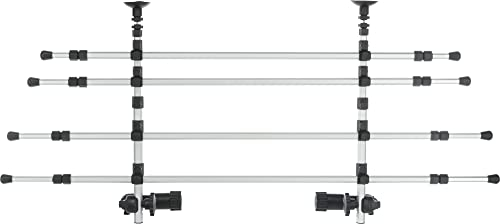 TRIXIE verstellbare Hundesicherung für den Kofferraum Auto-Gitter, mit Kopfstützenfixierung, Breite: 105–172 cm Höhe: 46–60 cm, silber/schwarz - 13172