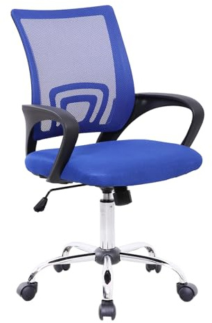 SVITA Cydney Kinder Schreibtischstuhl Bürostuhl Netzbezug Drehstuhl Stuhl Schreibtisch Blau